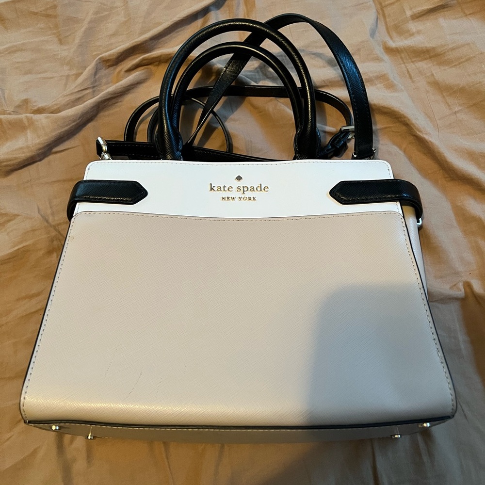 Kate Spade Black and Cream Satchel Bag